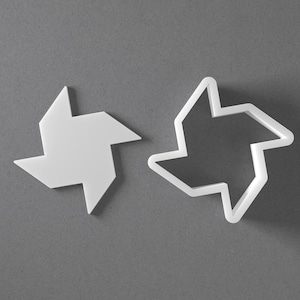 Pinwheel Cookie Cutter & Pin Wheel Polymer Clay Earring, Pottery Tool image 1