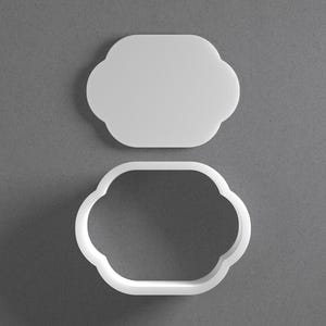 Plaque Cookie Cutter & Ornament Frame Polymer Clay Earring, Pottery Tool image 1