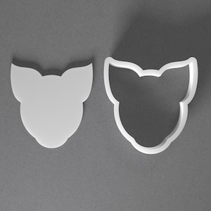 Pig Head Cookie Cutter & Swine Animal Face Polymer Clay Earring, Pottery Tool image 1