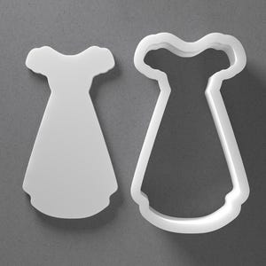 Dress Cookie Cutter & Wedding Polymer Clay Earring, Pottery Tool image 1