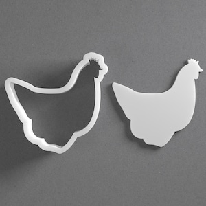 Chicken Cookie Cutter & Farm Animal Bird Polymer Clay Earring, Pottery Tool