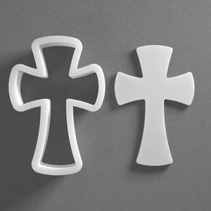 Cross Cookie Cutter & Christian Polymer Clay Earring, Pottery Tool image 1
