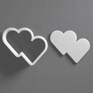 Cortador de Biscoitos Coração Duplo e Brinco de Argila Polimérica para o Dia dos Namorados, Ferramenta para Cerâmica