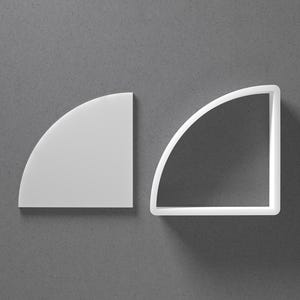 Quarter Circle Cookie Cutter & Shark Fin Pizza Slice Polymer Clay Earring, Pottery Tool