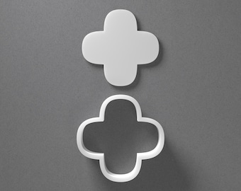 Emporte-pièce croix à quatre feuilles et boucle d'oreille décorative en pâte polymère, outil de poterie