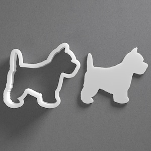 West Highland White Terrier Cookie Cutter - Von Mini bis Groß - Schmuck und Ohrringe aus Polymer Clay - gespiegeltes Paar Set