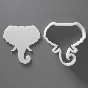 Elephant Head Cookie Cutter & Animal Polymer Clay Earring, Pottery Tool