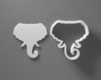 Elephant Head Cookie Cutter & Animal Polymer Clay Earring, Pottery Tool