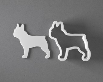 French Bulldog Cookie Cutter - From Mini To Large - Dog Breed Polymer Clay Jewelry And Earring Cutter Tool - Mirrored Pair Set