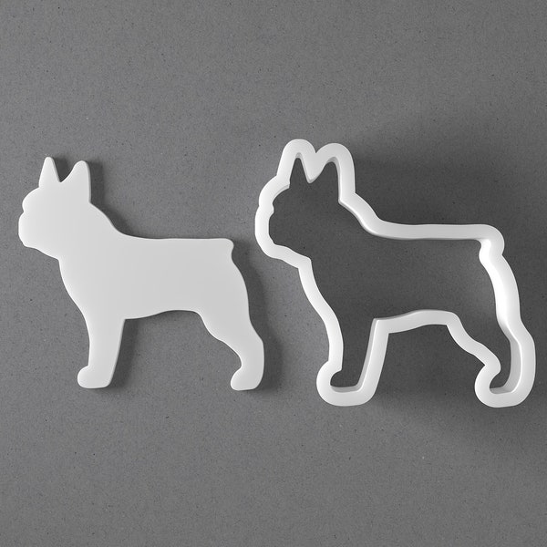 Français Bulldog Cookie Cutter - Du mini au grand - Race de chien Polymer Clay Bijoux et boucle d’oreille Cutter Tool - Ensemble de paires en miroir