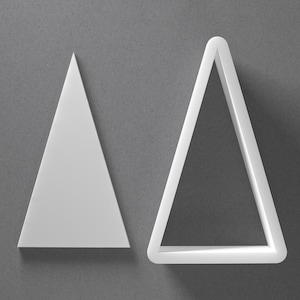 Tall Triangle Cookie Cutter & Arrow Polymer Clay Earring, Pottery Tool