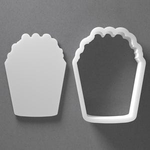 Popcorn Cookie Cutter & Pop Corn Polymer Clay Earring, Pottery Tool image 1