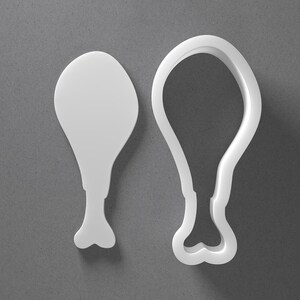 Turkey Leg Drumstick Cookie Cutter & Thanksgiving Polymer Clay Earring, Pottery Tool image 1