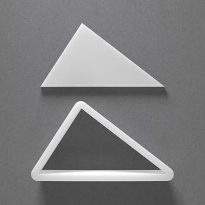 Scalene Acute Tall Triangle Cookie Cutter & Right Polymer Clay Earring, Pottery Tool