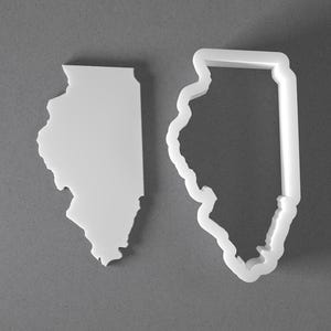Illinois State State Cookie Cutter & USA Shape Polymer Clay Earring, Pottery Tool image 1