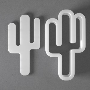 Cactus Cookie Cutter - From Mini To Large - Polymer Clay Jewelry And Earring Cutter Tool - Mirrored Pair Set