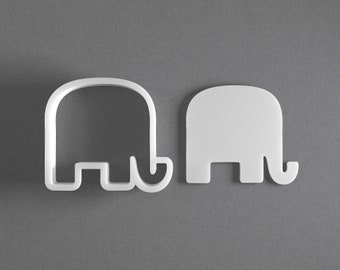 Republican Elephant Cookie Cutter - From Mini To Large - Animal Polymer Clay Jewelry And Earring Cutter Tool - Mirrored Pair Set