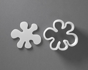 Paint Blob Splash Splatter Cookie Cutter & Polymer Clay Earring, Pottery Tool