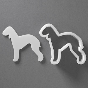 Bedlington Terrier Cookie Cutter - From Mini To Large - Dog Breed Polymer Clay Jewelry And Earring Cutter Tool - Mirrored Pair Set