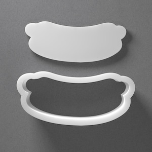 Hotdog Cookie Cutter & Hot Dogs Polymer Clay Earring, Pottery Tool image 1