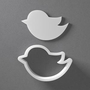 Bird Cookie Cutter & Flying Wings Polymer Clay Earring, Pottery Tool image 1
