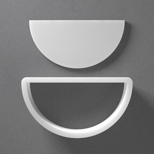 Half Circle Cookie Cutter - From Mini To Large - Semicircle Polymer Clay Jewelry And Earring Cutter Tool - Mirrored Pair Set