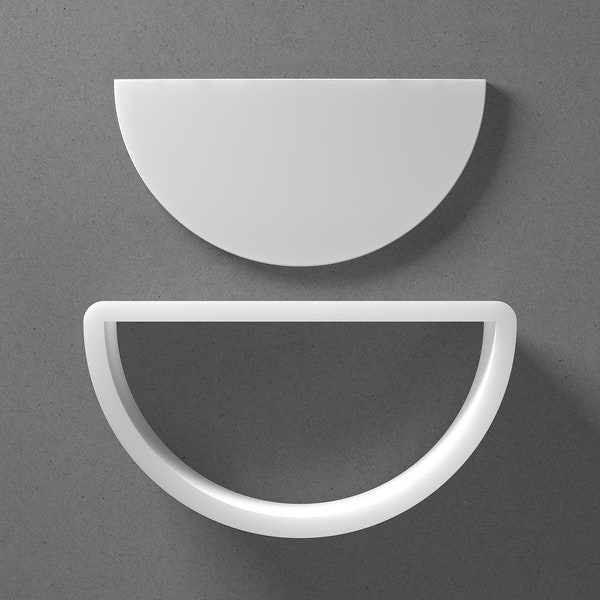 Halbkreis-Ausstechform - Von Mini zu Groß - Halbkreis-Schmuck- und Ohrringausstecher aus Polymer Clay - Gespiegeltes Paar-Set