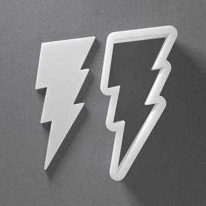 Lightning Bolt Cookie Cutter & Flash Polymer Clay Earring, Pottery Tool