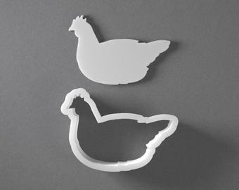 Cortador de galletas de pollo y pendiente de arcilla polimérica con forma de pájaro de granja, herramienta de cerámica