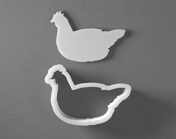 Chicken Cookie Cutter & Farm Animal Bird Shape Polymer Clay Earring, Pottery Tool