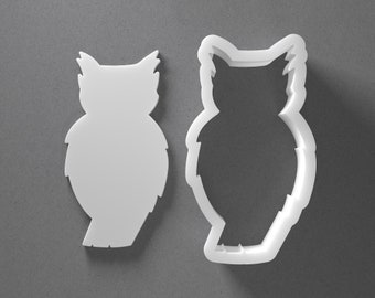 Owl Cookie Cutter - From Mini To Large - Bird Animal Polymer Clay Jewelry And Earring Cutter Tool - Mirrored Pair Set