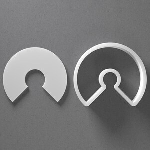 Round Arch Cookie Cutter & Incomplete Donut Polymer Clay Earring, Pottery Tool image 1
