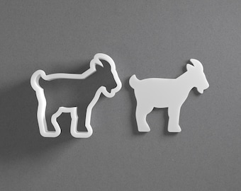Goat Cookie Cutter - From Mini To Large - Farm Animal Polymer Clay Jewelry And Earring Cutter Tool - Mirrored Pair Set