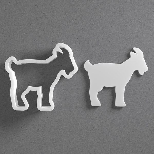 Goat Cookie Cutter - From Mini To Large - Farm Animal Polymer Clay Jewelry And Earring Cutter Tool - Mirrored Pair Set