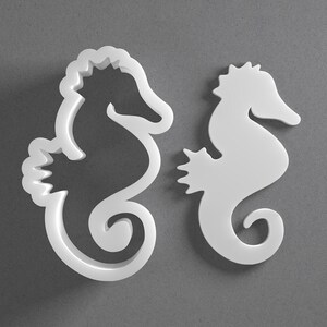 Seahorse Cookie Cutter & Sea Horse Polymer Clay Earring, Pottery Tool image 1