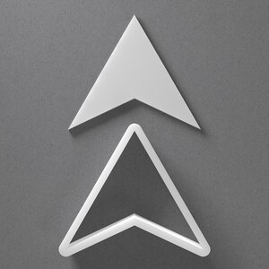 Arrow Cookie Cutter & Pointed Triangle Polymer Clay Earring, Pottery Tool image 1