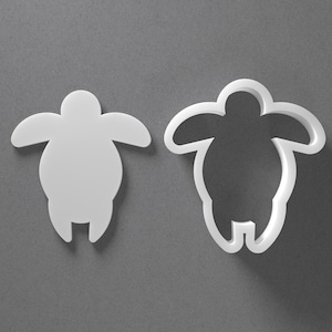 Swimming Turtle Cookie Cutter & Tortoise Sea Ocean Polymer Clay Earring, Pottery Tool image 1