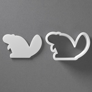 Cortador de galletas de castor y pendiente de arcilla polimérica con forma de animal, herramienta de cerámica