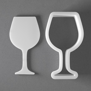 Wine Glass Cookie Cutter - From Mini To Large - Wedding Polymer Clay Jewelry And Earring Cutter Tool - Mirrored Pair Set