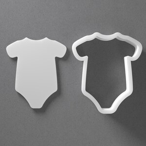 Bodysuit Cookie Cutter & Baby Shower Polymer Clay Earring, Pottery Tool image 1