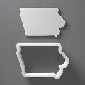 Iowa State Zustand Cookie Cutter & USA Form Polymer Clay Ohrring, Keramik-Werkzeug Bild 1