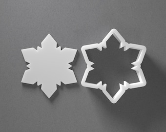 Winter Snowflake Cookie Cutter - From Mini To Large - Snow Flake Polymer Clay Jewelry And Earring Cutter Tool - Mirrored Pair Set