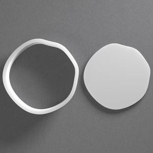Irregular Circle Cookie Cutter - From Mini To Large - Organic Pebble Polymer Clay Jewelry And Earring Cutter Tool - Mirrored Pair Set