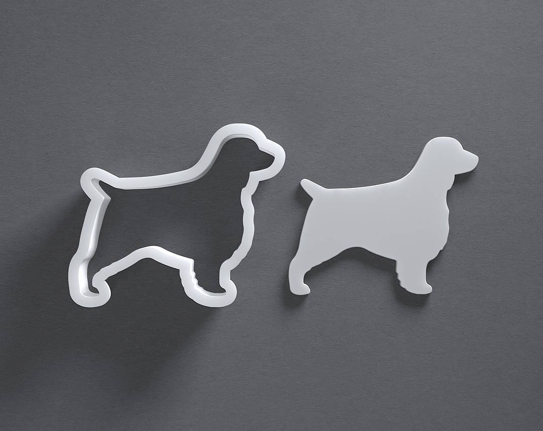 English Spinger Spaniel Custom Cookie Cutter Treat Personalized Pet Name 