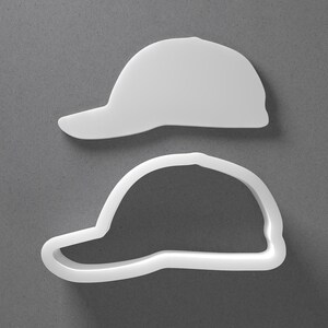 Baseball Cap Cookie Cutter & Hat Polymer Clay Earring, Pottery Tool image 1