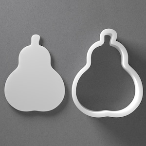 Cortador de galletas de pera y pendiente de arcilla polimérica con forma de fruta, herramienta de cerámica