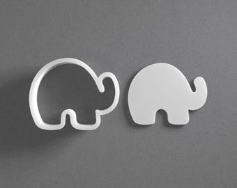 Stylized Elephant Cookie Cutter & Animal Polymer Clay Earring, Pottery Tool