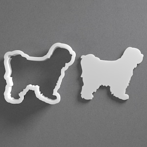 Emporte-pièce pour terrier du Tibet - De mini à grande - Outil pour bijoux et boucles d'oreilles en pâte polymère de race de chien - Ensemble miroir