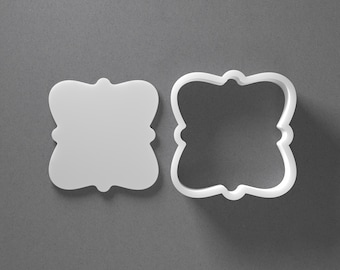 Square Plaque Cookie Cutter - From Mini To Large - Polymer Clay Jewelry And Earring Cutter Tool - Mirrored Pair Set