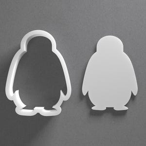 Stehender kleiner Pinguin-Ausstechform & Tiervogel-Polymer-Ton-Ohrring, Keramik-Werkzeug